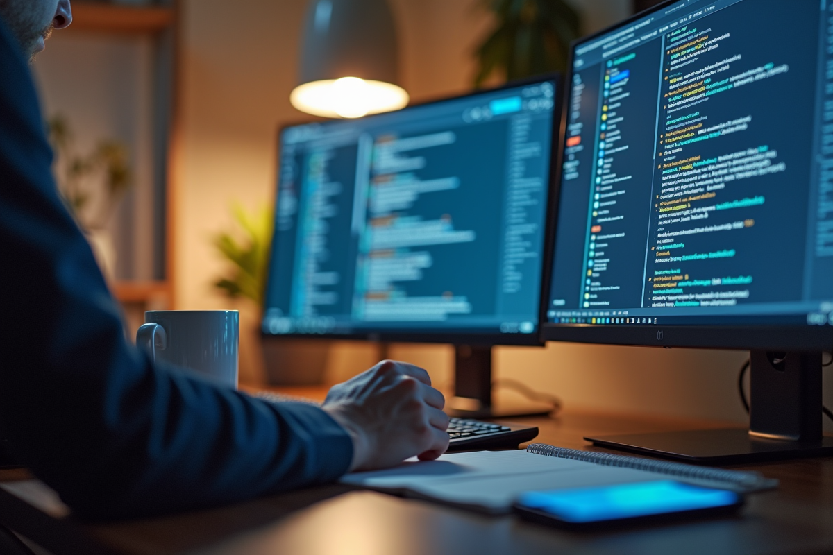 Espace de travail avec écran d
